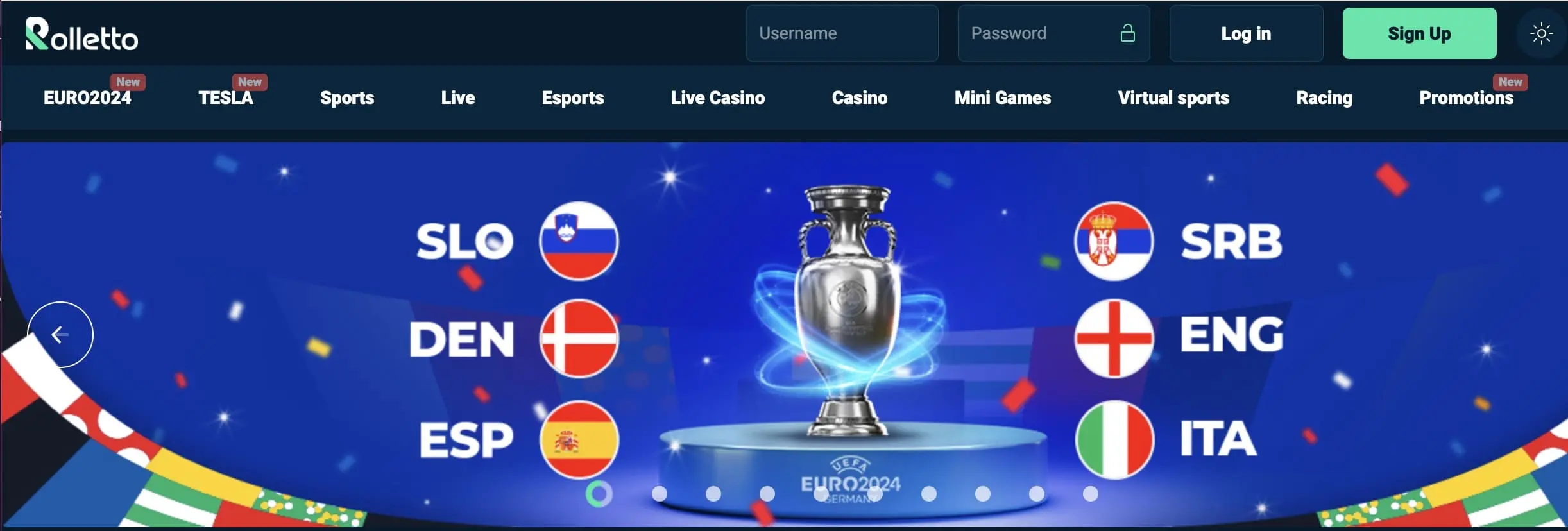 Hot bonuses for euro 2024 from Rolletto all of it non on Gamstop